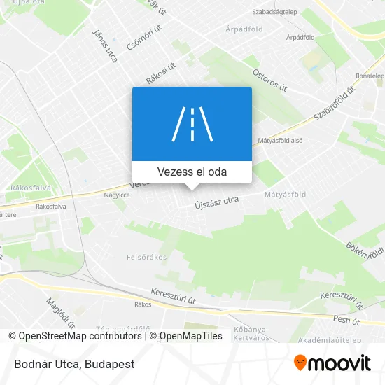 Bodnár Utca térkép