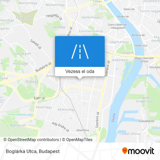 Boglárka Utca térkép