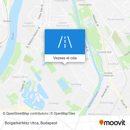 Bolgárkertész Utca térkép
