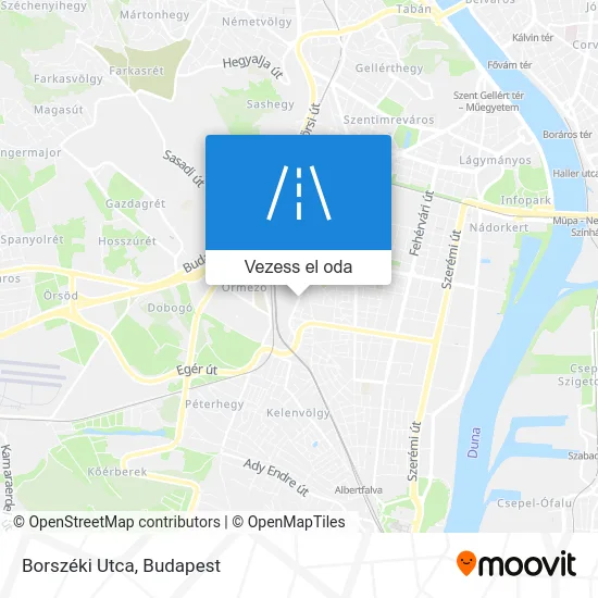 Borszéki Utca térkép