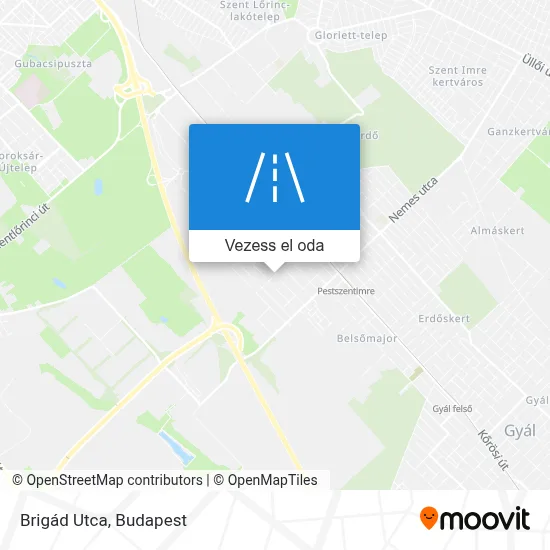 Brigád Utca térkép