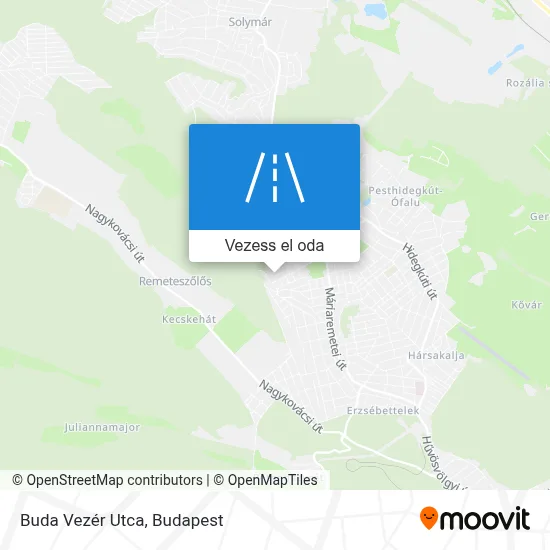 Buda Vezér Utca térkép