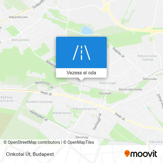 Cinkotai Út térkép