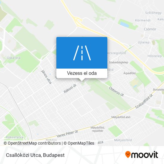 Csallóközi Utca térkép