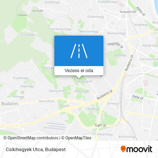 Csíkihegyek Utca térkép