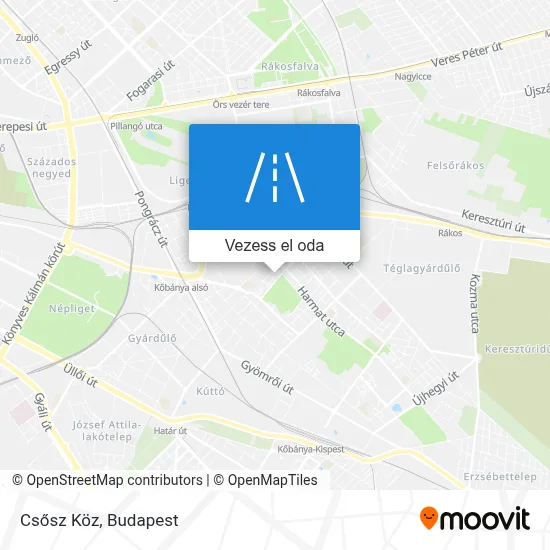 Csősz Köz térkép