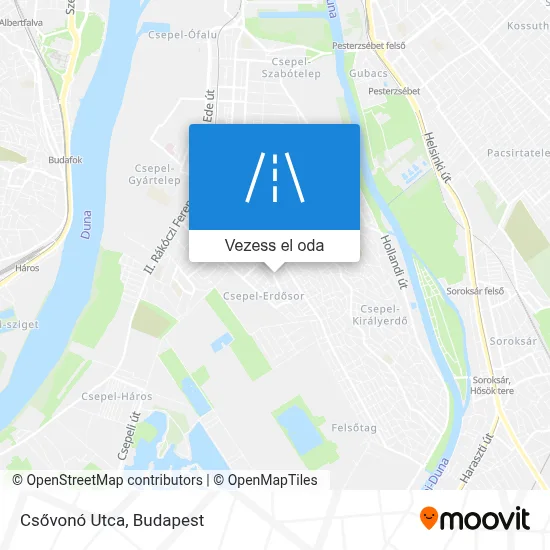 Csővonó Utca térkép