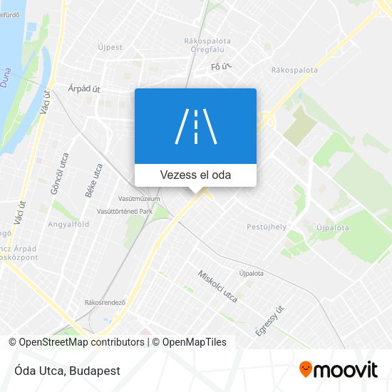 Óda Utca térkép