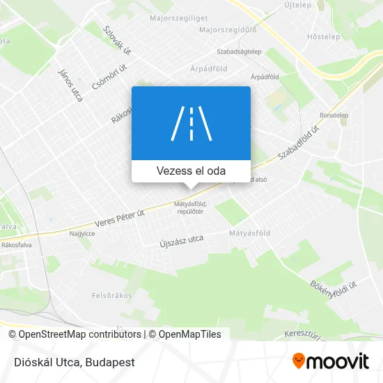 Dióskál Utca térkép
