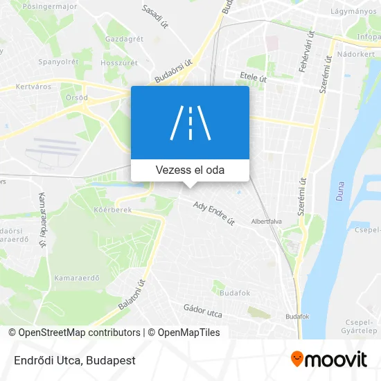 Endrődi Utca térkép