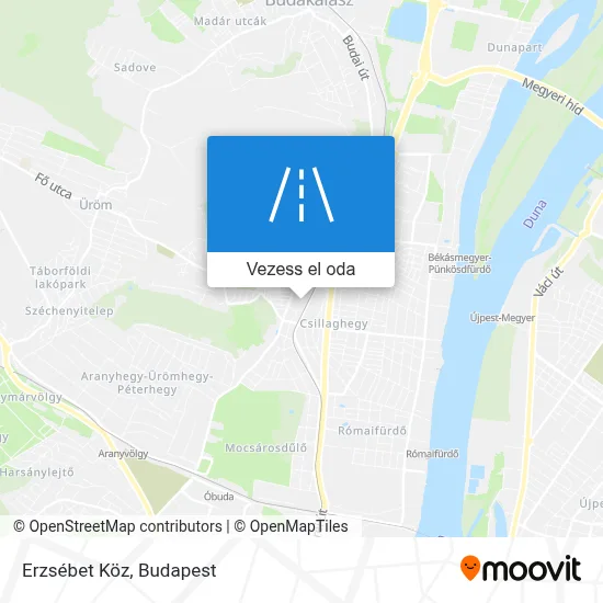 Erzsébet Köz térkép