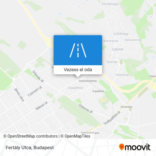 Fertály Utca térkép