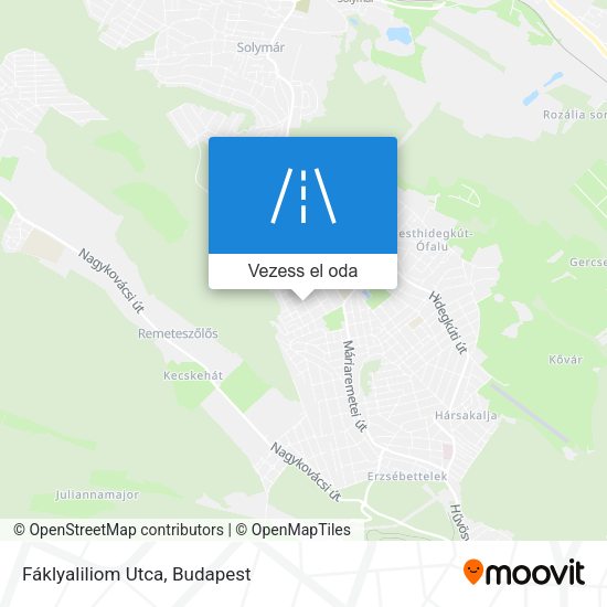 Fáklyaliliom Utca térkép