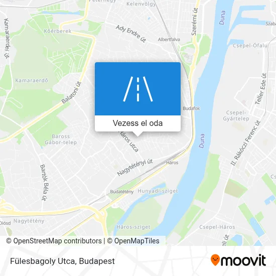 Fülesbagoly Utca térkép