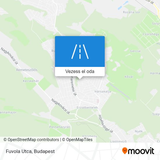 Fuvola Utca térkép