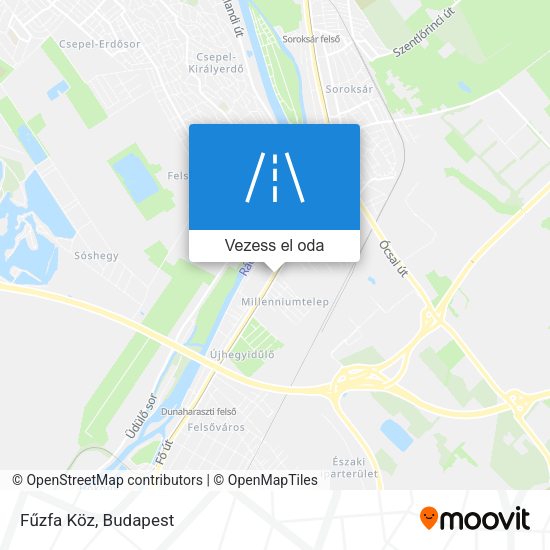 Fűzfa Köz térkép