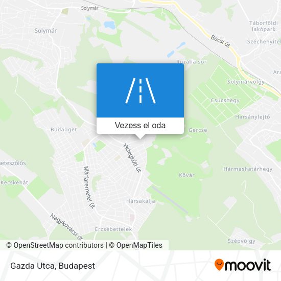 Gazda Utca térkép