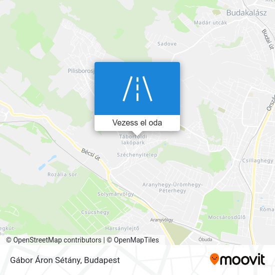Gábor Áron Sétány térkép