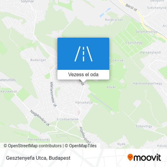 Gesztenyefa Utca térkép
