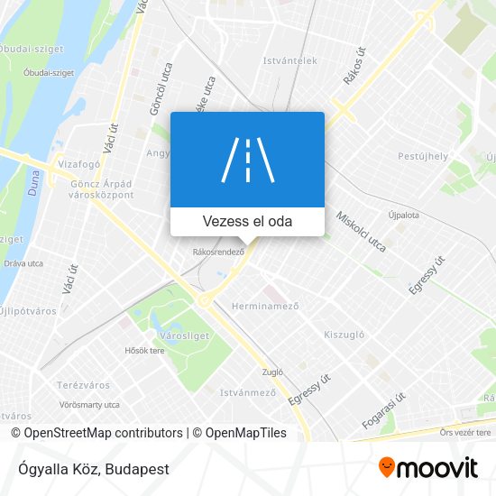 Ógyalla Köz térkép