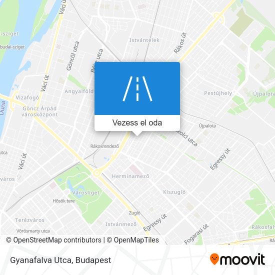Gyanafalva Utca térkép