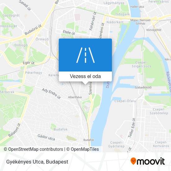 Gyékényes Utca térkép