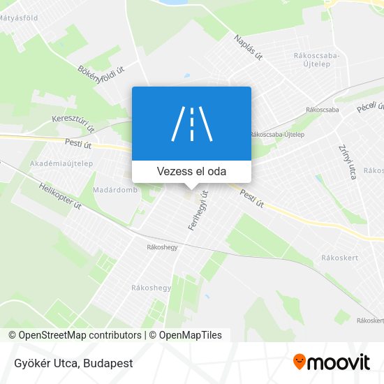 Gyökér Utca térkép