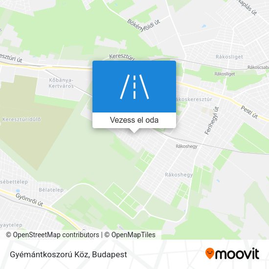 Gyémántkoszorú Köz térkép