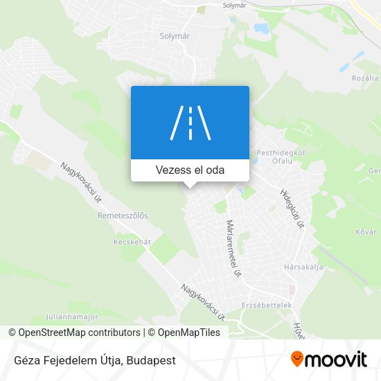 Géza Fejedelem Útja térkép