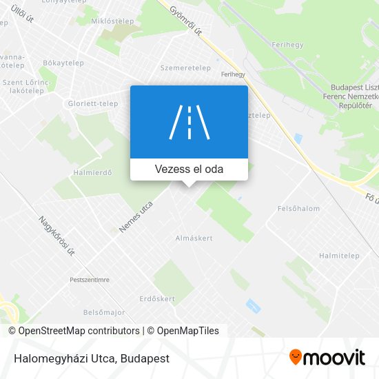 Halomegyházi Utca térkép