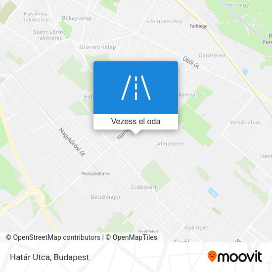 Határ Utca térkép
