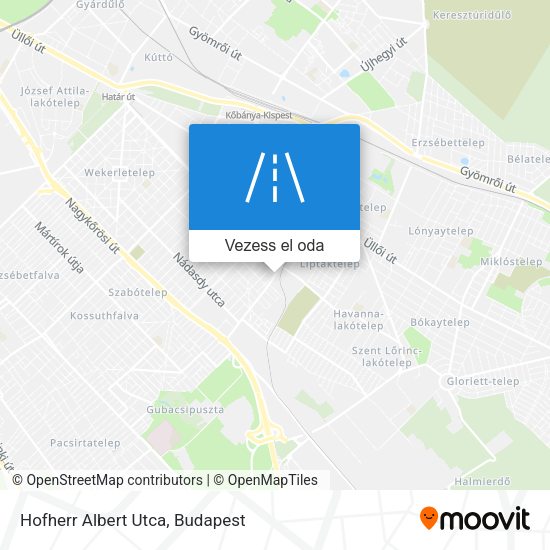 Hofherr Albert Utca térkép