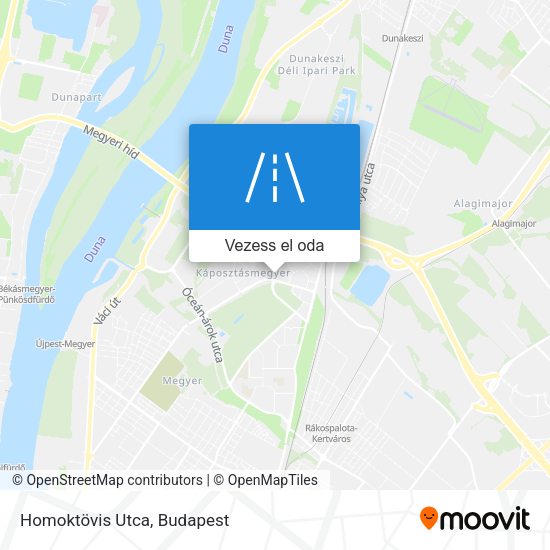 Homoktövis Utca térkép