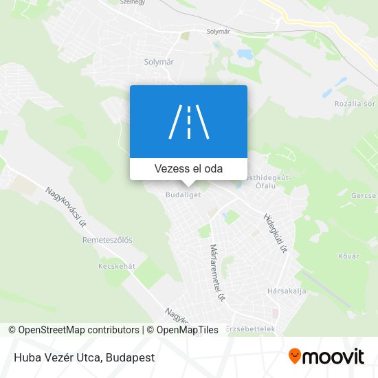 Huba Vezér Utca térkép