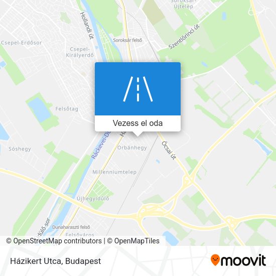 Házikert Utca térkép