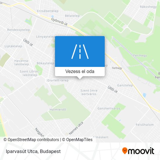 Iparvasút Utca térkép