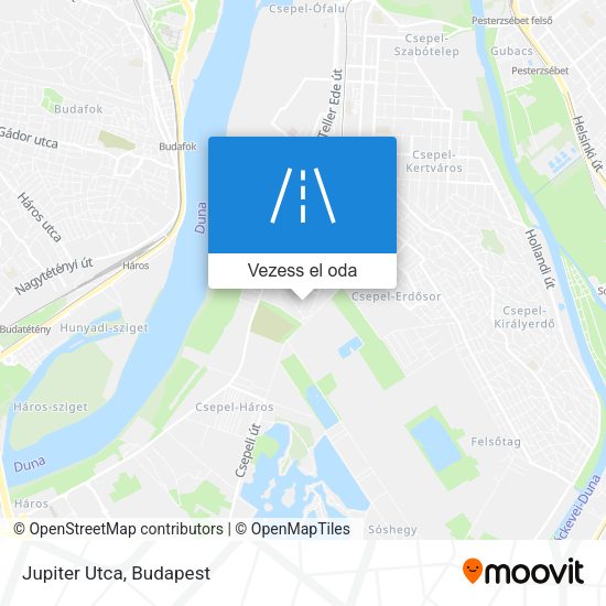 Jupiter Utca térkép