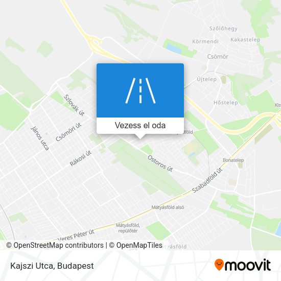 Kajszi Utca térkép