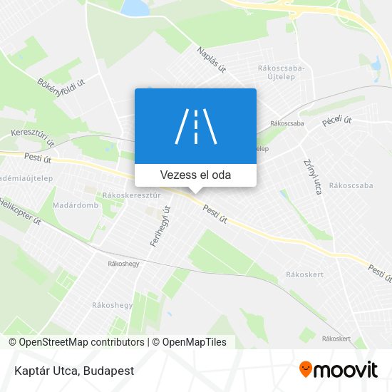 Kaptár Utca térkép