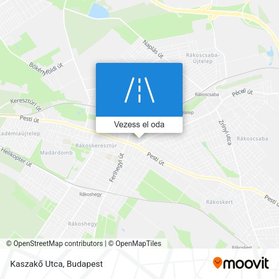Kaszakő Utca térkép