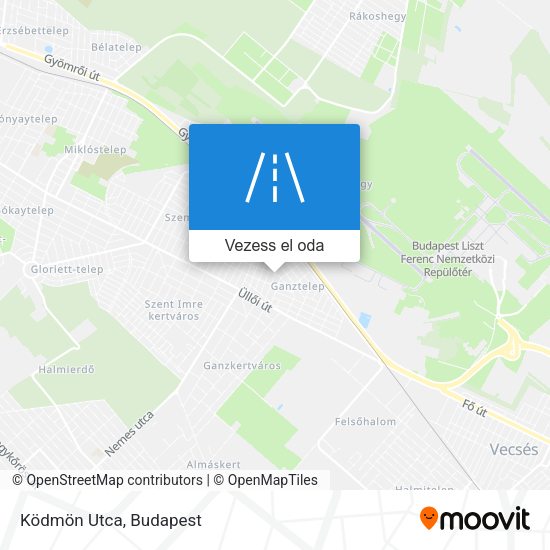 Ködmön Utca térkép