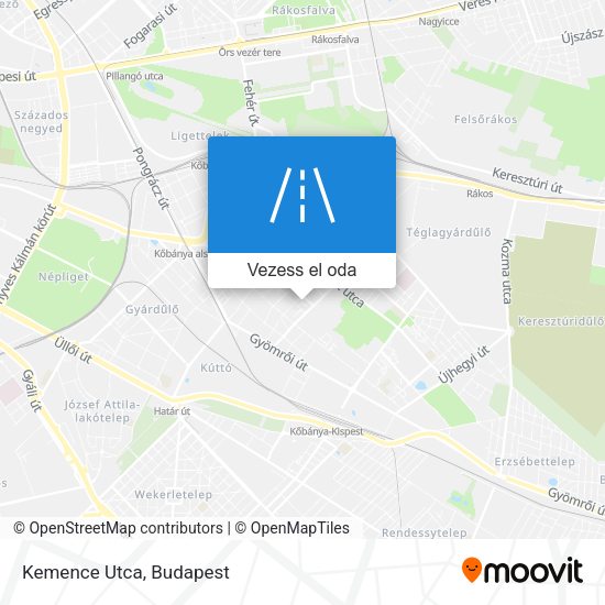 Kemence Utca térkép