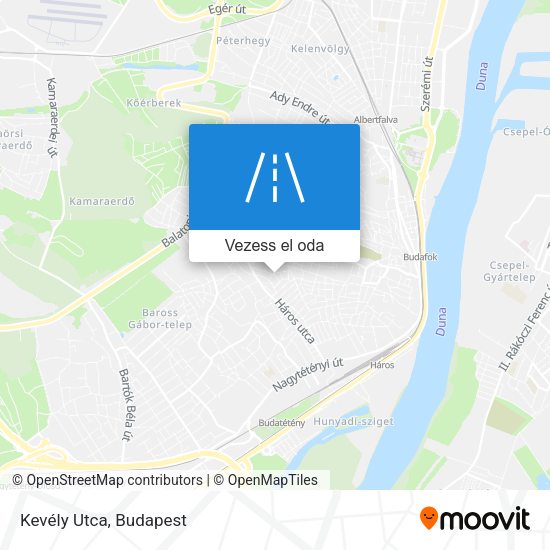 Kevély Utca térkép