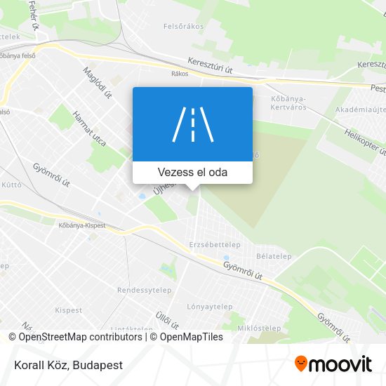 Korall Köz térkép
