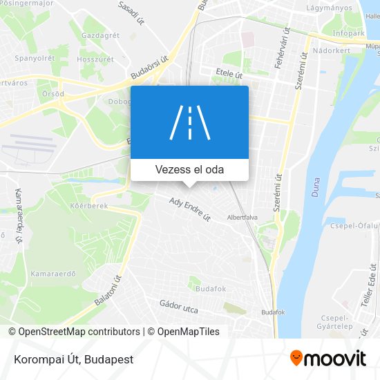 Korompai Út térkép