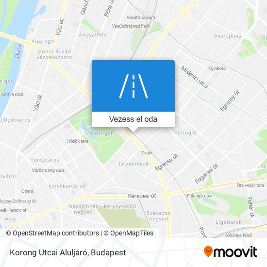 Korong Utcai Aluljáró térkép