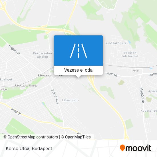 Korsó Utca térkép