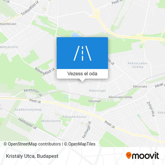Kristály Utca térkép