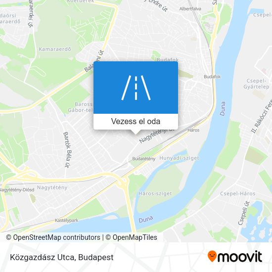 Közgazdász Utca térkép