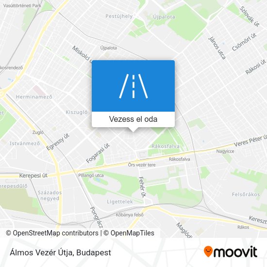 Álmos Vezér Útja térkép